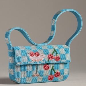 Anthropologie the Fiona beaded bag cosmos NWT